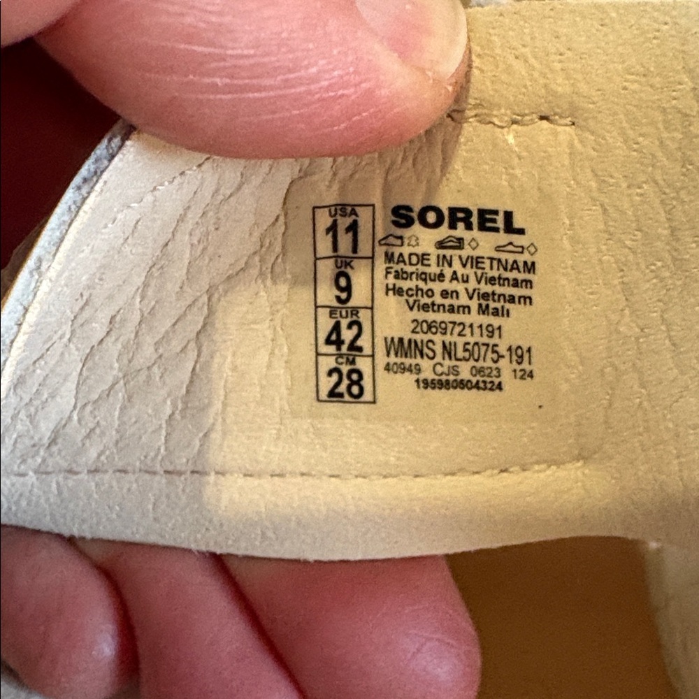 Sorel sz 11 cream and white sandals NWT - Picture 10 of 11